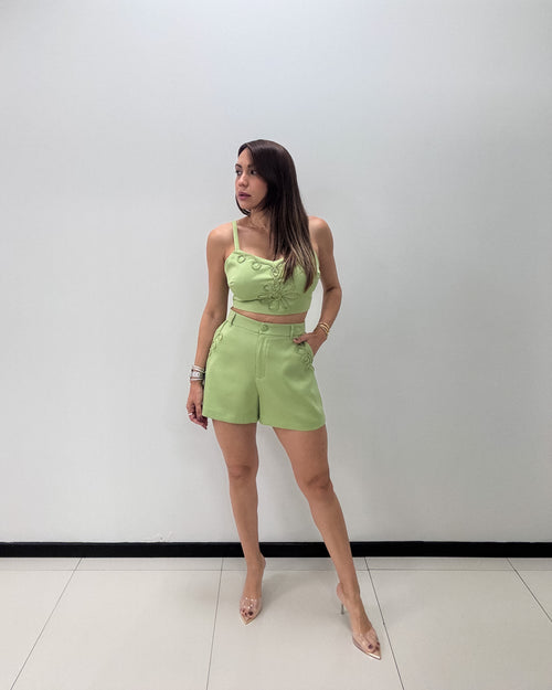 TRIM DETAILS SHORT SET