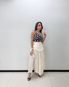 ASYMMETRIC PLEATED SKIRT