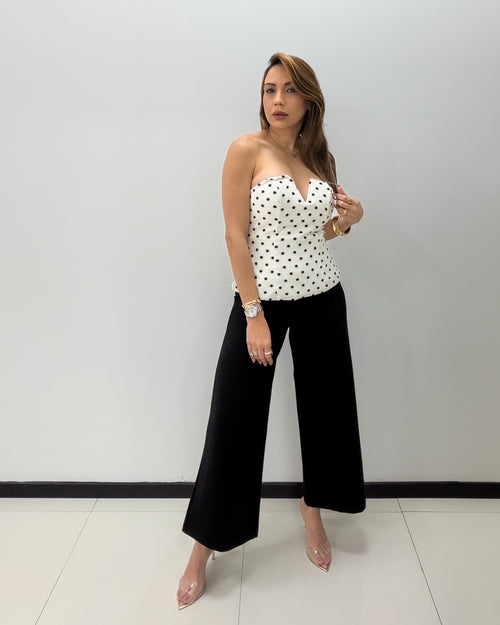 POLKA DOTS BUSTIER TOP