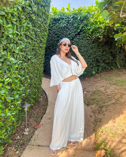 WHITE PANT SET