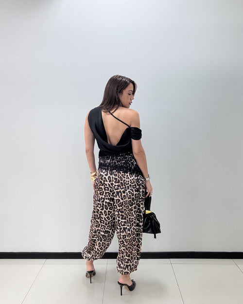 LEOPARD PRINT BALLOON STYLE PANT
