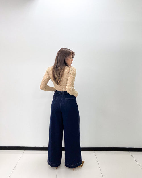 DARK DENIM WIDE LEG PANT