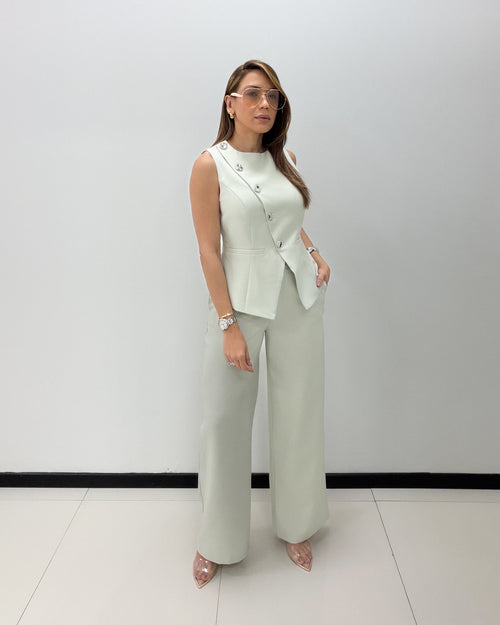 ASYMMETRIC DETAIL PANT SET