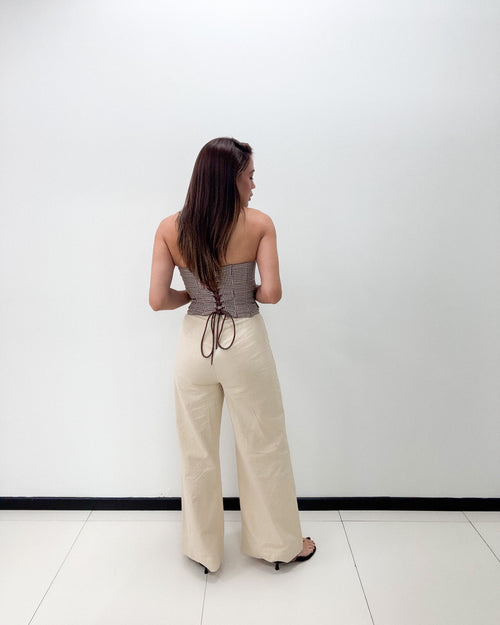 LINEN WIDE PANTS