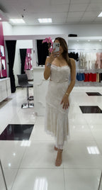 OFF WHITE LACE SKIRT SET