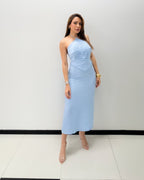 HALTER CROCHET MIDI DRESS