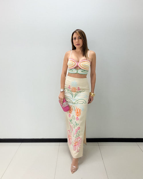 NATURAL MULTI SKIRT SET