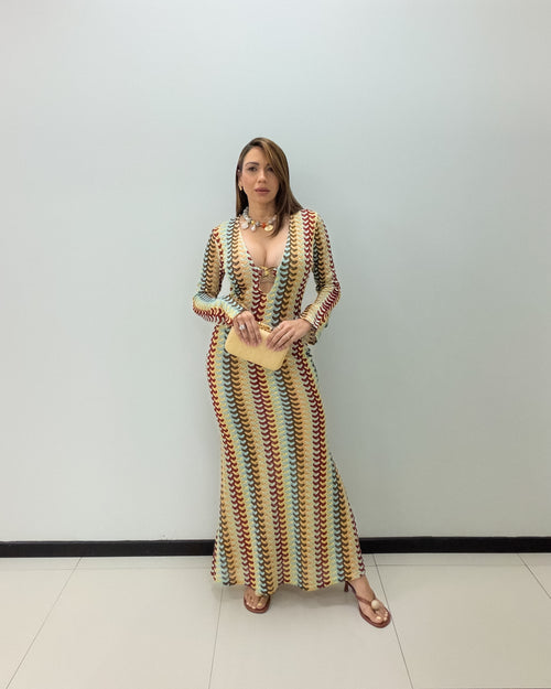 CROCHET MULTI MAXI DRESS