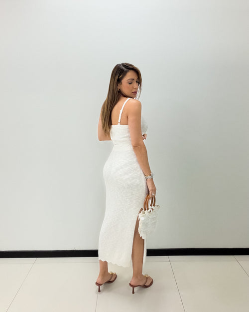 OFF WHITE KNIT SKIRT SET