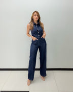 DARK DENIM PANT SET