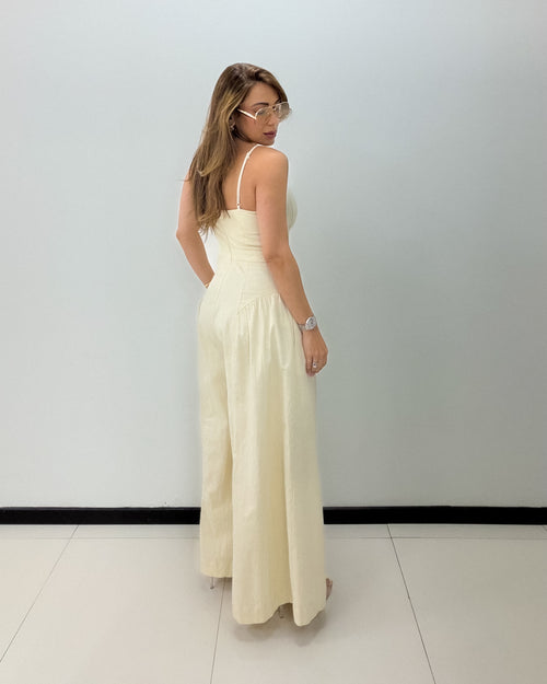 NATURAL PRINCESS LINE JUMPSUIT