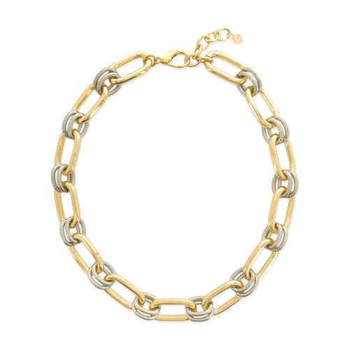 TWO TONE CHAIN NECKLACE