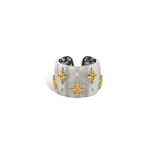 TWO TONE STARBURST RING