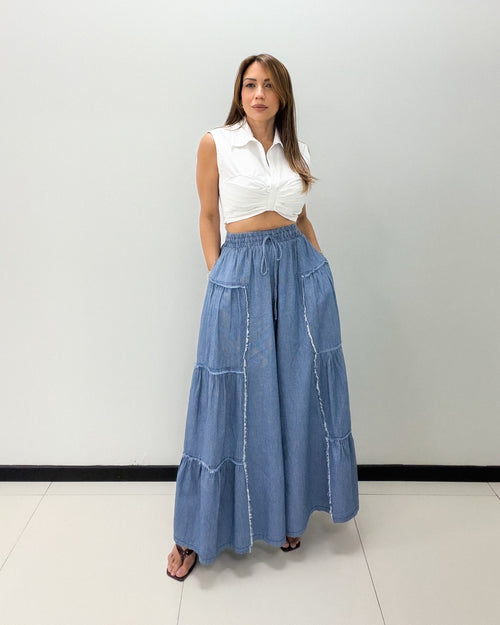 STRIPE WIDE LEG PANT
