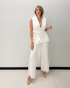 EMBROIDERED PANT SET