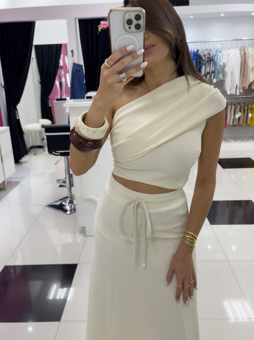 TEXTURE LONG SKIRT SET