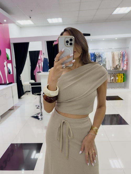 TEXTURE LONG SKIRT SET