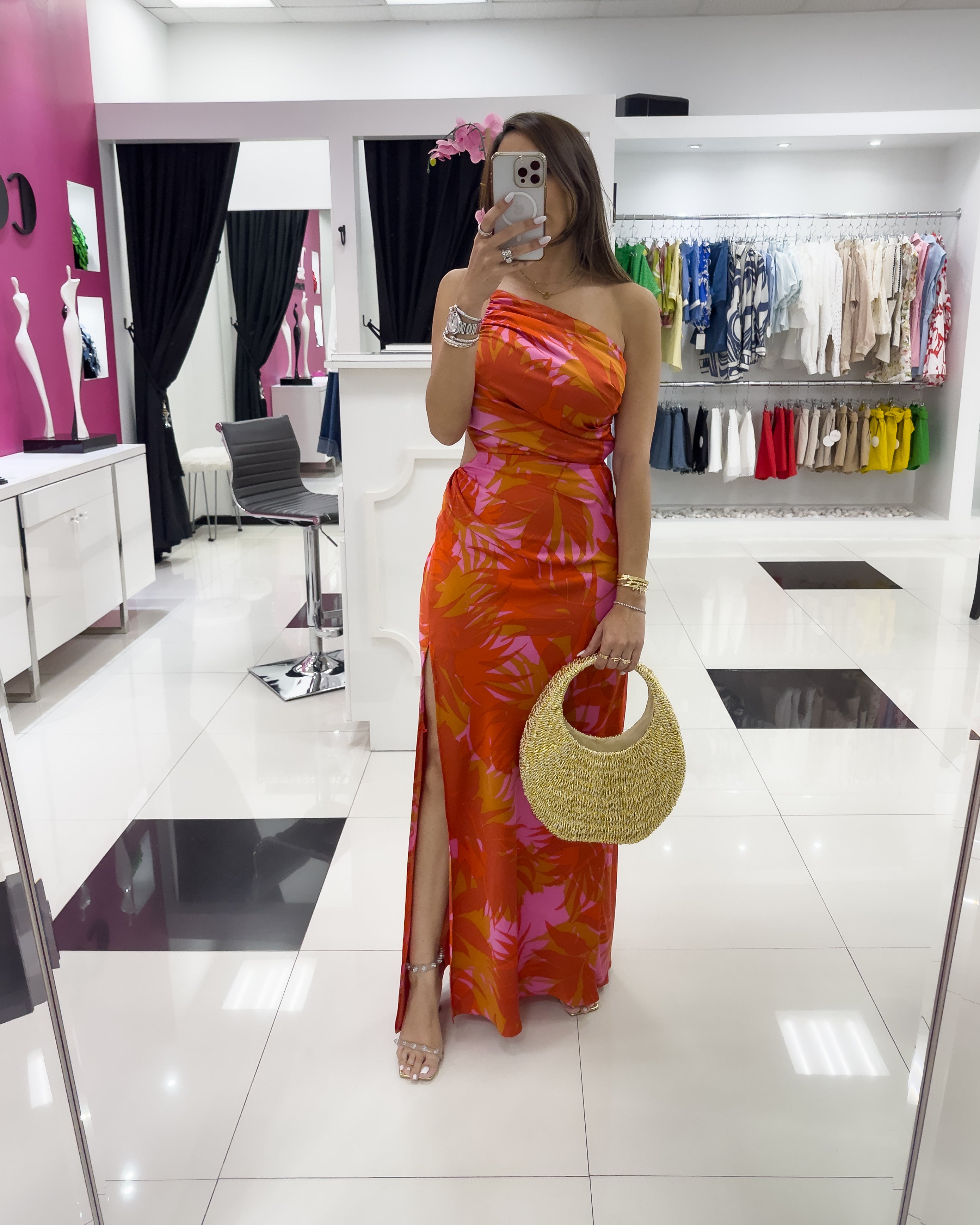 即日発送新品 COCO LONG DRESS ピンク ワンピース LONGDRESSCOCOPINKHIMBA_0580Lar
