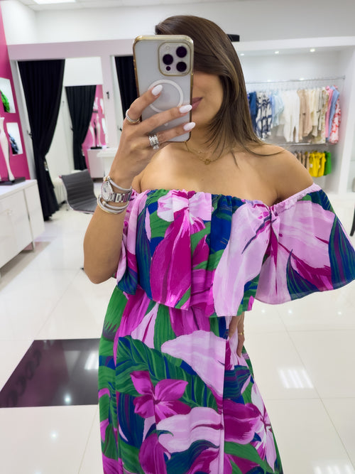 PURPLE MULTI MAXI DRESS