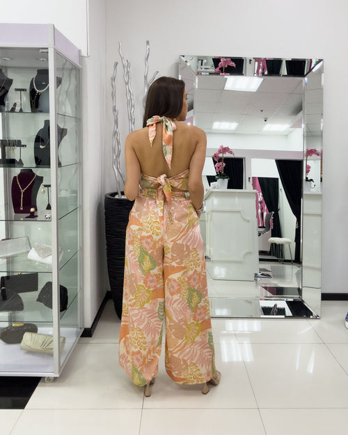 APRICOT MULTI SATIN PANT SET