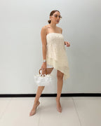 ASYMMETRICAL LACE BLOUSE