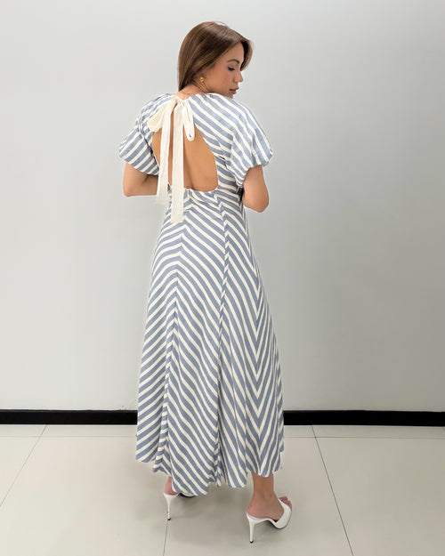 STRIPE MIDI DRESS