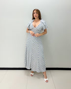 STRIPE MIDI DRESS