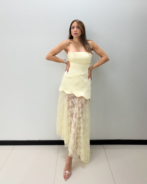 LT YELLOW LACE DRESS