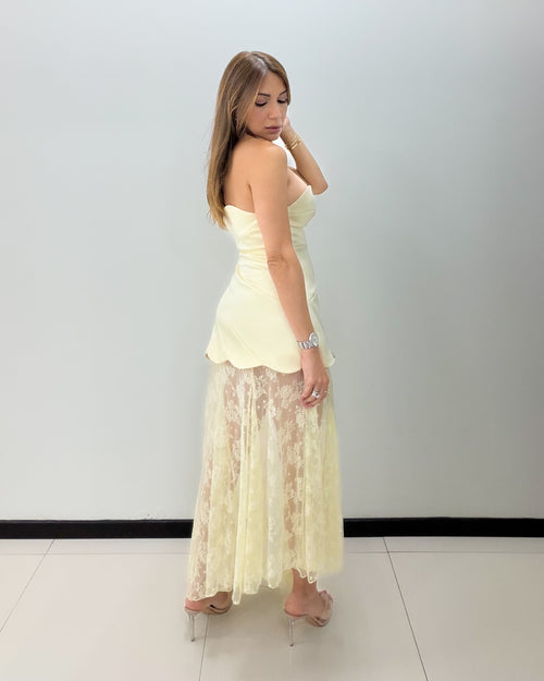 LT YELLOW LACE DRESS