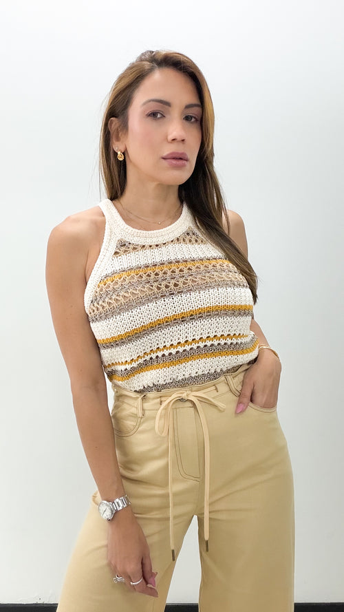 KHAKI WIDE LEG PANT