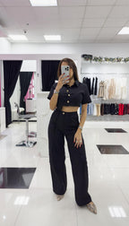 BLACK PANT SET